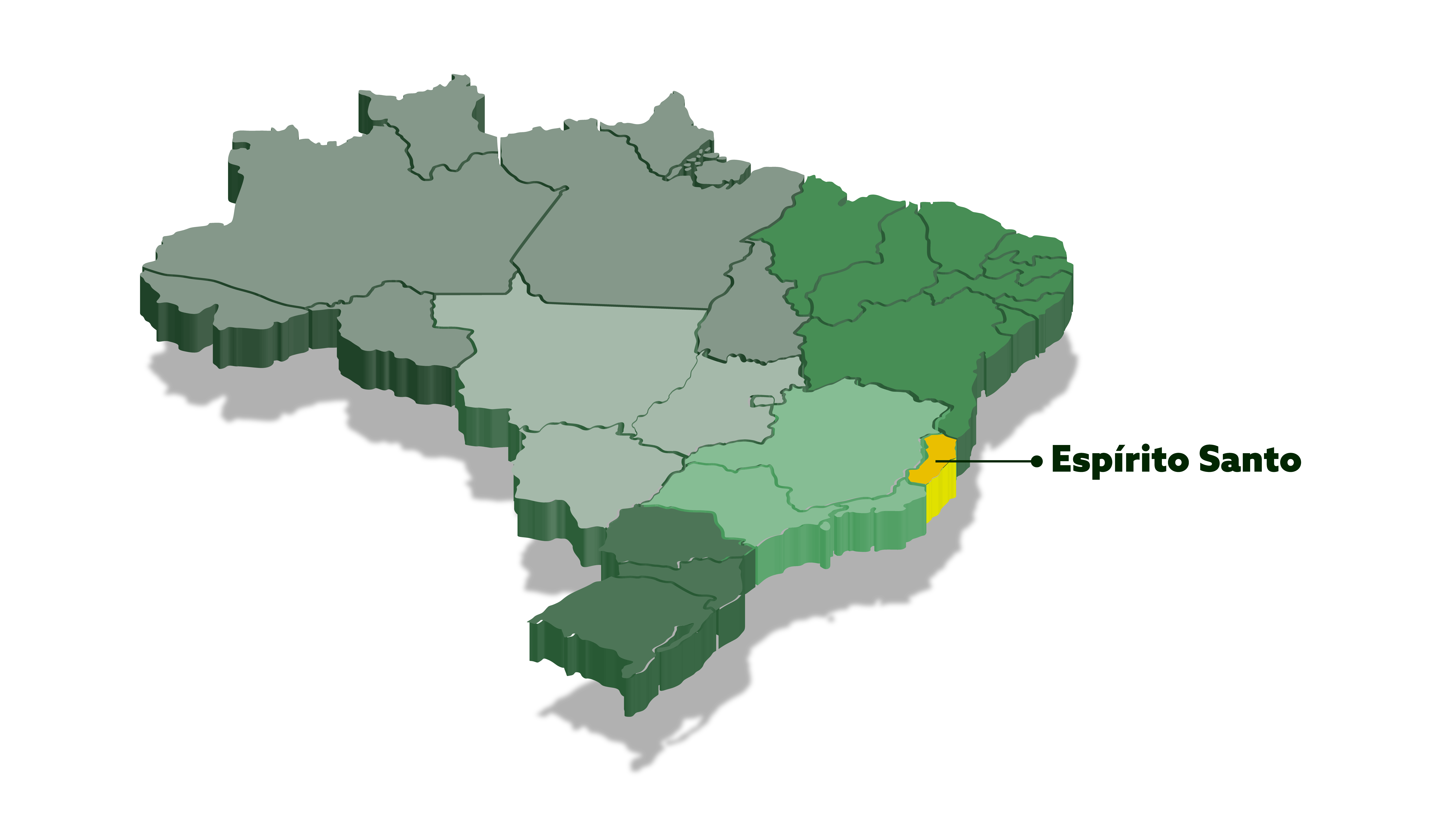 Mapa do Espírito Santo no Brasil